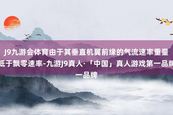 J9九游会体育由于其垂直机翼前缘的气流速率重量低于飘零速率-九游J9真人·「中国」真人游戏第一品牌