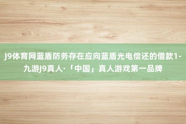 J9体育网蓝盾防务存在应向蓝盾光电偿还的借款1-九游J9真人·「中国」真人游戏第一品牌